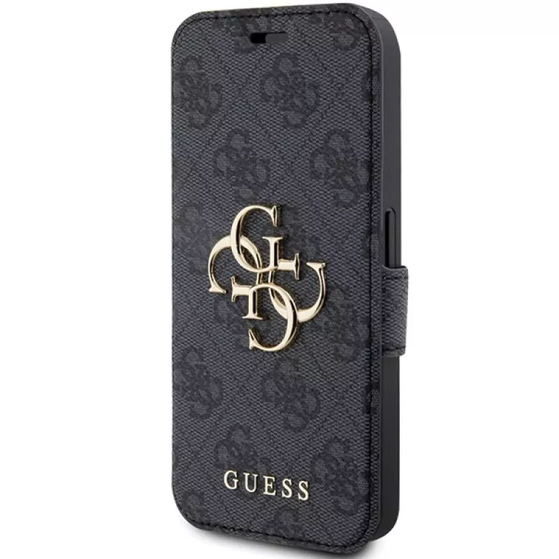 Guess GUBKP15L4GMGGR iPhone 15 Pro 6.1 inch Grey Book Case 4G Metal Logo