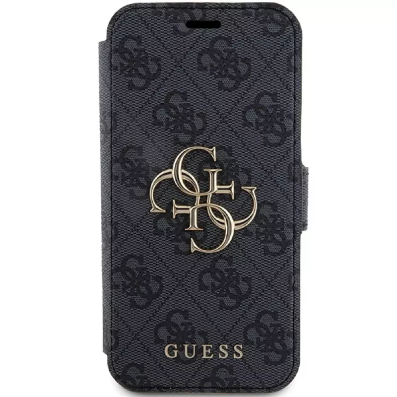 Guess GUBKP15L4GMGGR iPhone 15 Pro 6.1 inch Grey Book Case 4G Metal Logo