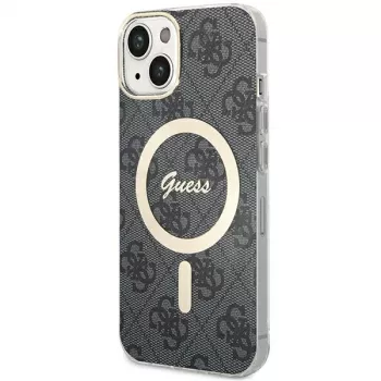 Guess GUHMP15MH4STK Kõvaümbris iPhone 15 Plus/14 Plus 6,7 inch Must MagSafe 4G