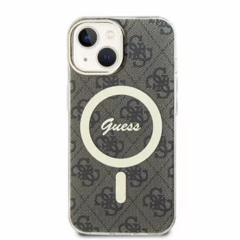 Guess GUHMP15SH4STW iPhone 15 / 14 / 13 6,1 inch Pruun Hardcase IML 4G MagSafe