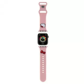 Hello Kitty HKAWLSCHBLP Silikoonrihm Apple Watch 42/44/45/49mm Roosa