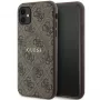 Guess GUHMN61G4GFRW Hardcase for Apple iPhone 11 / XR 6.1 inch Brown Leather Metal Logo MagSafe 4G Collection