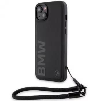 BMW Signature Leather Wordmark Hard Case for iPhone 15 / 14 / 13 6,1 inch - Black