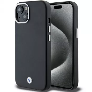 BMW BMHMP14S23PUFWK Signature Wrapped Metal MagSafe Case for iPhone 14 / 15 / 13 6,1 inch Black
