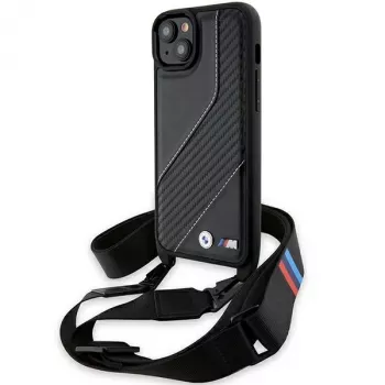 BMW BMHCP15S23PSCCK iPhone 15 / 14 / 13 Must kõvaümbris M Edition Carbon Stripe & Strap