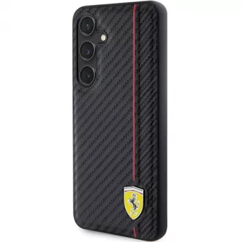 Ferrari FEHCS24MN3DUR S24+ S926 Must kõvakestaga kate Carbon Printed Line