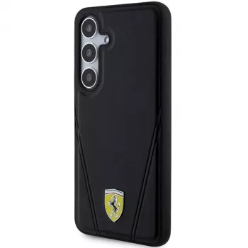Ferrari FEHMS24SP3BAK S24 S921 Must kõva ümbris Hot Stamp V Lines MagSafe