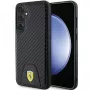 Ferrari FEHCS24MN3PUK kõva ümbris Samsung Galaxy S24+ (SM-S926) jaoks - süsinikkiust mustriga, õmmeldud põhi - must