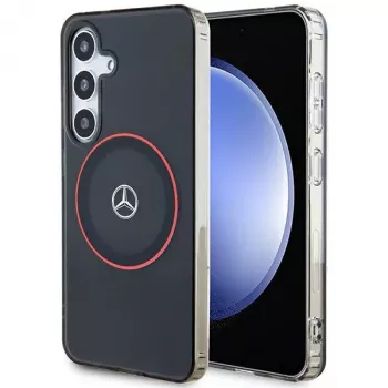Mercedes-Benz S24 Hardcase Double Layer with Red MagSafe for Samsung Galaxy S24 - Must