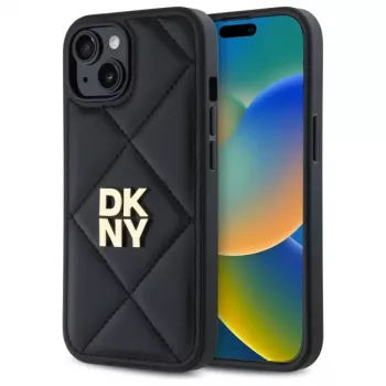 DKNY DKHCP14SPQDSLK Quilted Stack Logo Tagakaan Apple iPhone 14 6,1 inch Must