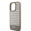 DKNY DKHMP15XPSOSPW Kõvakestaga nahkümbris trükitud mustriga metalllogoga MagSafe iPhone 15 Pro Max 6,7 inch pruun