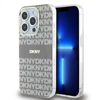 DKNY DKHMP15LHRHSEE Kõva ümbris Apple iPhone 15 Pro 6,1 inch Beige IML Mono & Stripe MagSafe