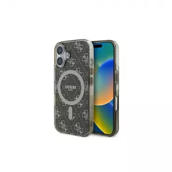 Guess GUHMP16SH4DTEW iPhone 16 6.1 Hardcase IML 4G Background MagSafe Pruun