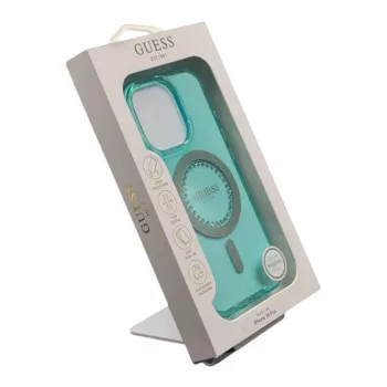 Guess GUHMP16LPFTDTEN iPhone 16 Pro 6,3 inch Hardcase IML Rhinestones MagSafe Roheline