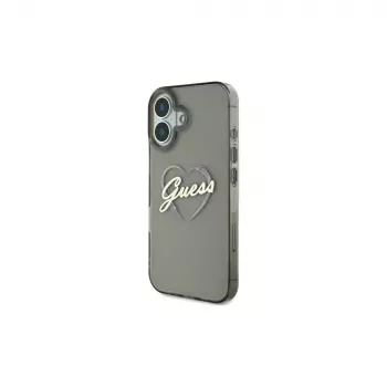 Guess GUHCP16SHCHGSPK Hardcase iPhone 16 6,1 inch IML Heart Black