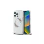 Guess GUHMP16LHFWFCT Hardcase iPhone 16 Pro 6,3 inch läbipaistev IML lillepärg MagSafe