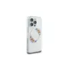 Guess GUHMP16LHFWFCT Hardcase iPhone 16 Pro 6,3 inch läbipaistev IML lillepärg MagSafe