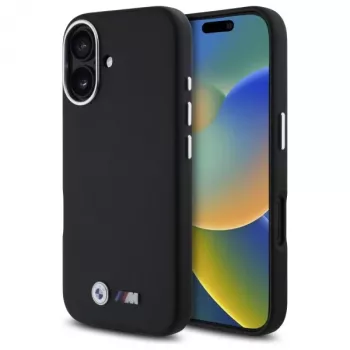 BMW BMHCP16S23PMWK iPhone 16 6,1 inch Must kõva kest M Smooth Full Wrapped Metal