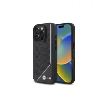 BMW M Perforated Twisted Line MagSafe Hard Case for iPhone 16 Pro (6,3 inch) - Must