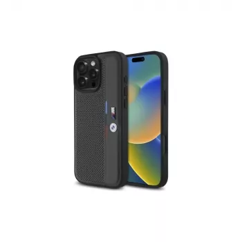 BMW M Perforated Tricolor Detail Line Hard Case for Apple iPhone 16 Pro Max 6,9 inch - Anthracite