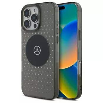 Mercedes-Benz iPhone 16 Pro 6.3-tolline kõva ümbris Tähtmustriga MagSafe Must