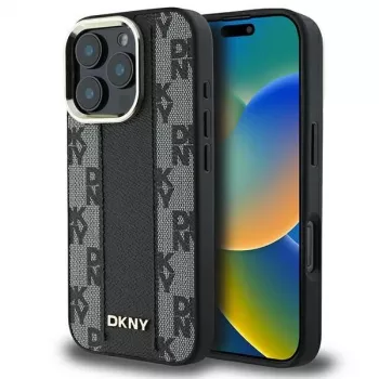 DKNY DKHMP16XPCPVSLK Kõva ümbris ruudulise mustriga MagSafe iPhone 16 Pro Max 6.9 must