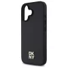 DKNY DKHMP16SPSHRPSK iPhone 16 6.1 Hard Case Black Repeat Pattern Stack Logo MagSafe