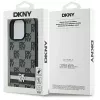 DKNY DKHCP16LPCPTSSK Kõva ümbris Apple iPhone 16 Pro 6.3-tollisele, must ruudumustri ja trükitud triipudega