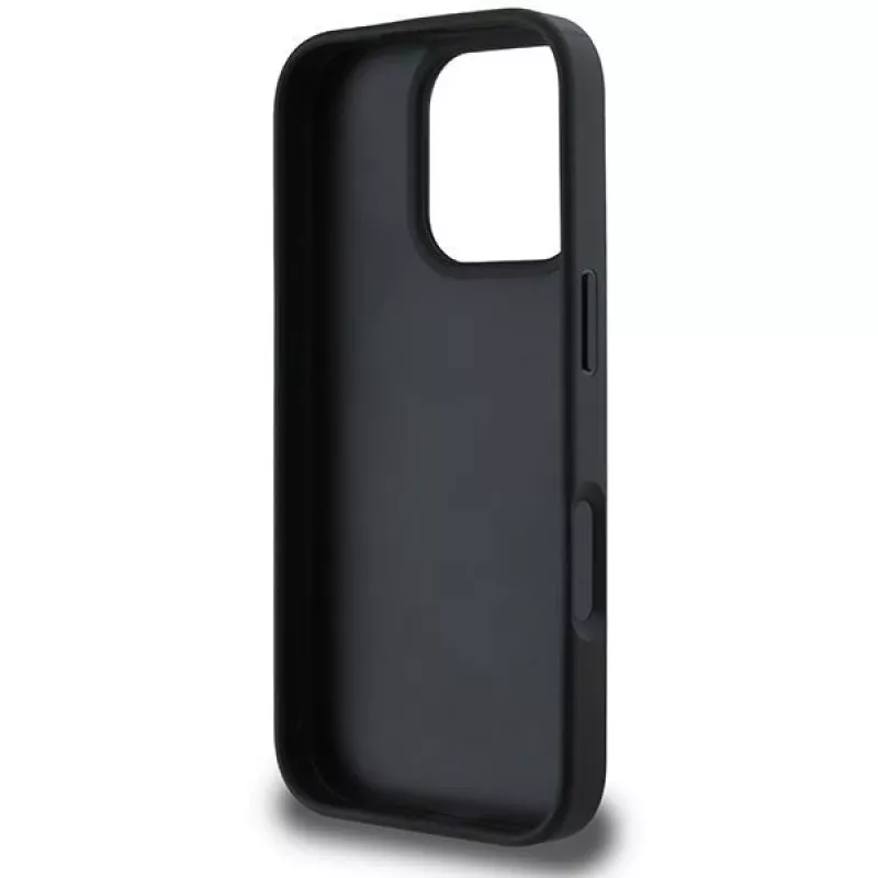 DKNY DKHCP16LPCPTSSK Kõva ümbris Apple iPhone 16 Pro 6.3-tollisele, must ruudumustri ja trükitud triipudega