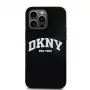 DKNY DKHMP16LSNYACH Kõva ümbris Apple iPhone 16 Pro 6.3 tolli silikoon must valge trükitud logo MagSafe