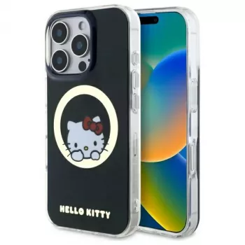 Hello Kitty HKHMP16XHSWKK iPhone 16 Pro Max 6,9 tolli must kõvaümbris IML Sweet Kitty MagSafe