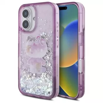 Hello Kitty HKHCP16SL50PPU iPhone 16 6,1 inch Purple Hardcase Liquid Glitter 50th Anniversary Party