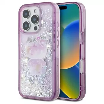 Hello Kitty HKHCP16LL50PPU iPhone 16 Pro 6,3 inch Purple Hardcase Liquid Glitter 50th Anniversary Party