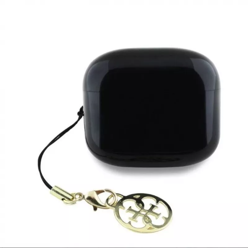 Guess Glossy Effect Printed Classic Logo & Charm TWS Bluetooth-kõrvaklapid laadimiskarbiga (must)