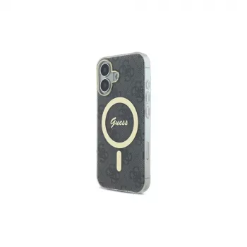 Guess GUHMP16MH4STK Hardcase for Apple iPhone 16 Plus 6,7 inch Black IML 4G MagSafe