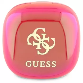 Guess 4G Printed Logo True Wireless Earbuds with Charging Case - Fuchsia Iridescent
