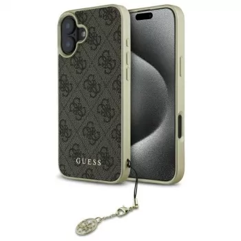Guess GUHCP16SGF4GBR Hardcase Apple iPhone 16 6,1 tolli pruun 4G Charms kollektsioon