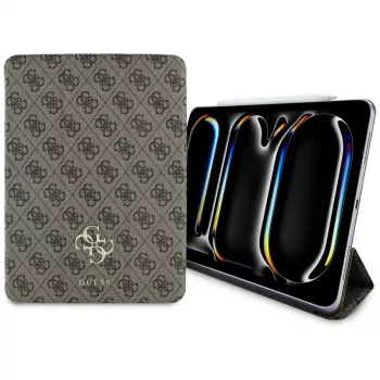 Guess GUFC11PM24PS4SGW iPad Pro 11 M4 2024 / M5 2025 Pruun Magnetiline 4G Suure Logoga Kaustikümbris