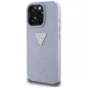 Guess Hot Stamp 4G Pattern Triangle Metal Logo Case for iPhone 16 Pro Max (Purple)