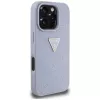 Guess Hot Stamp 4G Pattern Triangle Metal Logo Case for iPhone 16 Pro Max (Purple)