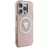 Guess IML Metal Glitter 4G Circle Triangle MagSafe ümbris Apple iPhone 16 Pro Max (roosa)