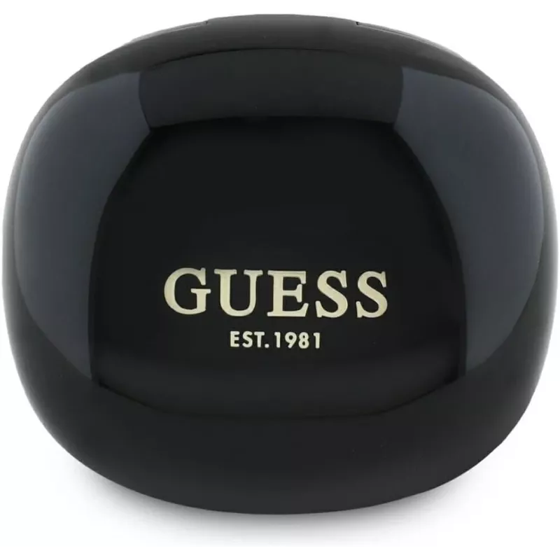 Guess Flat Classic Logo Electroplated TWS Earbuds koos laadimiskohvriga (must)