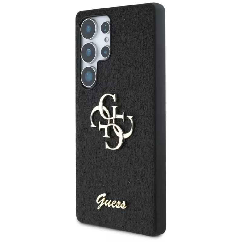 Guess Fixed Glitter Big 4G Metal Logo Case Samsung Galaxy S25 Ultra jaoks (Must)
