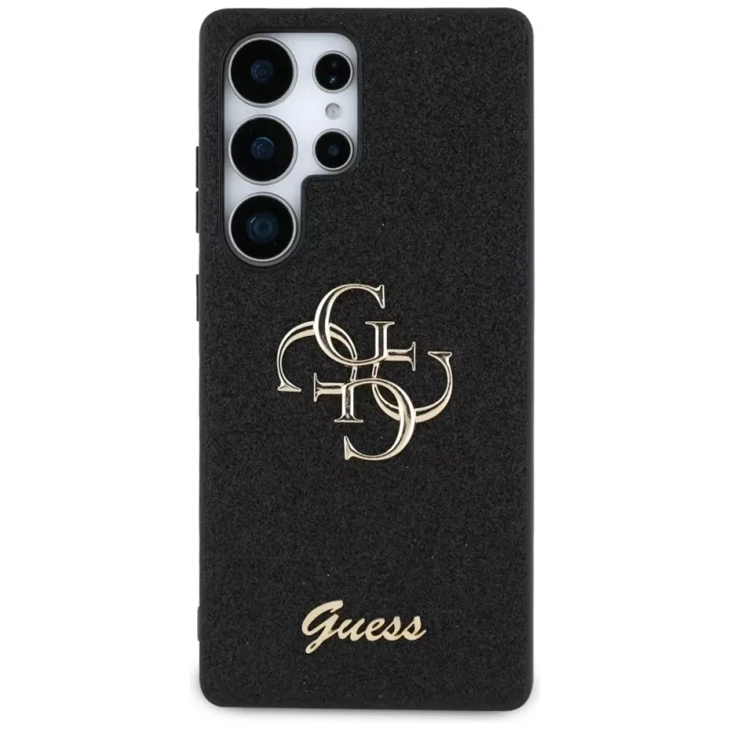 Guess Fixed Glitter Big 4G Metal Logo Case Samsung Galaxy S25 Ultra jaoks (Must)