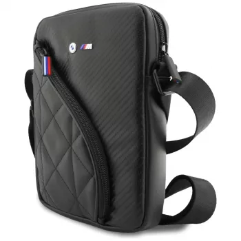 BMW Carbon Pockets & Metal Logo 8 Must Nutitelefoni Ümbris