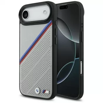 BMW M Tricolor Metal Logo MagSafe ümbris Apple iPhone Airile, hall