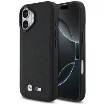 BMW M teppõmmeldud logoga MagSafe ümbris Apple iPhone 17-le, must
