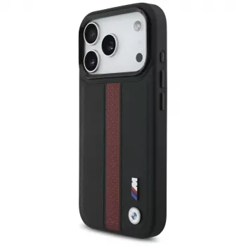 BMW M Perforated Stripe Logo MagSafe Case for iPhone 17 Pro Red