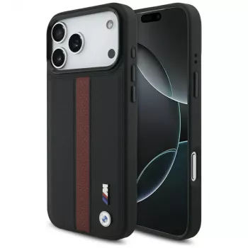 BMW M Perforated Stripe Logo MagSafe ümbris Apple iPhone 17 Pro Max jaoks, punane