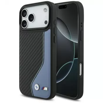 BMW M Carbon Logo MagSafe Case for iPhone 17 Pro Max Blue